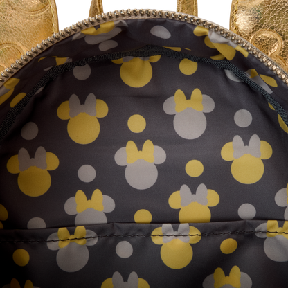 Minnie Mouse Metallic Gold & Silver Quilted Mini Backpack