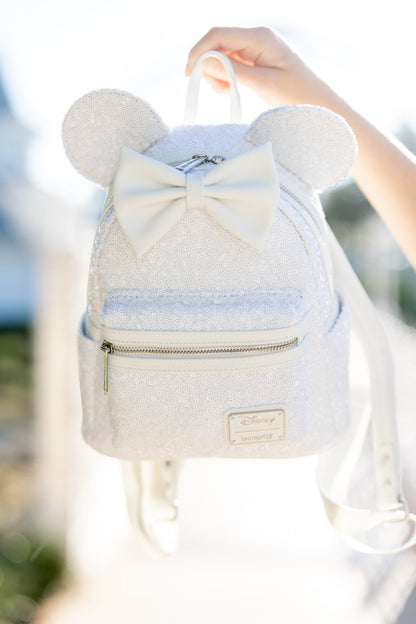 Disney Minnie Mouse Sequin Wedding Mini Backpack