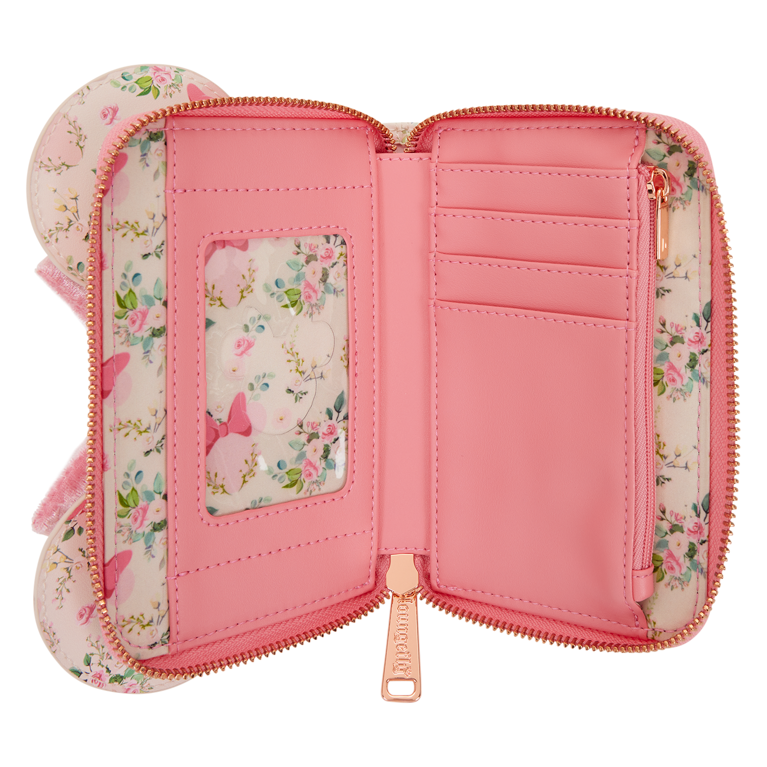 Minnie Mouse Floral All-Over Print Zip Around Wallet 3