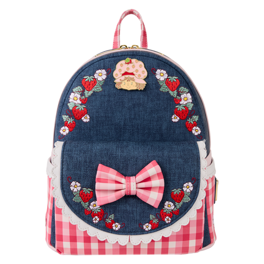 LF STRAWBERRY SHORTCAKE FAUX DENIM MINI BACKPACK