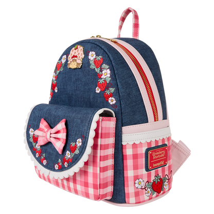 LF STRAWBERRY SHORTCAKE FAUX DENIM MINI BACKPACK