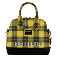 Harry Potter Hufflepuff Patch Varsity Plaid Crossbody Bag