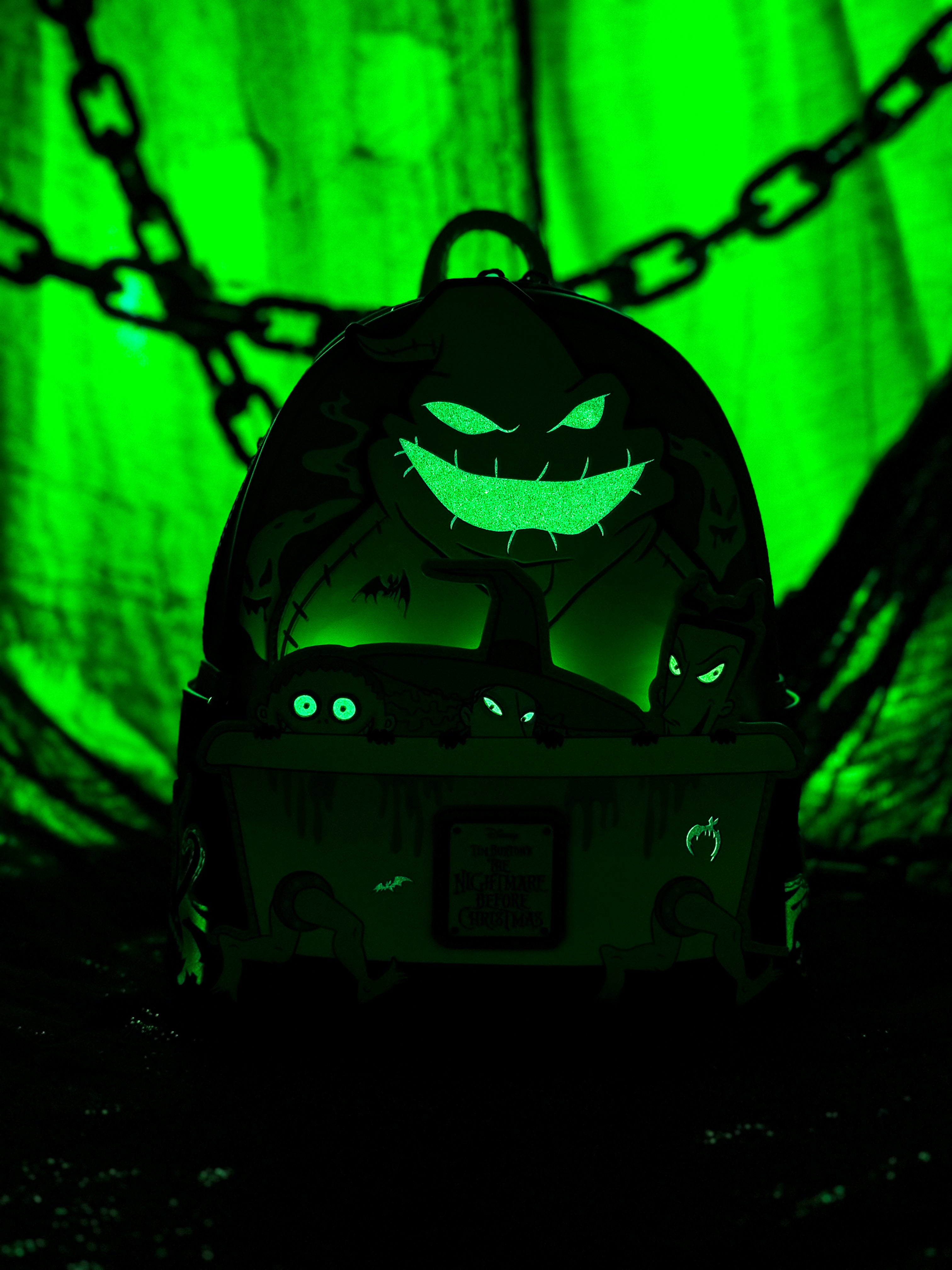 Oogie Boogie Lock Shock and Barrel Light up and Glow in the Dark Mini Backpack 10