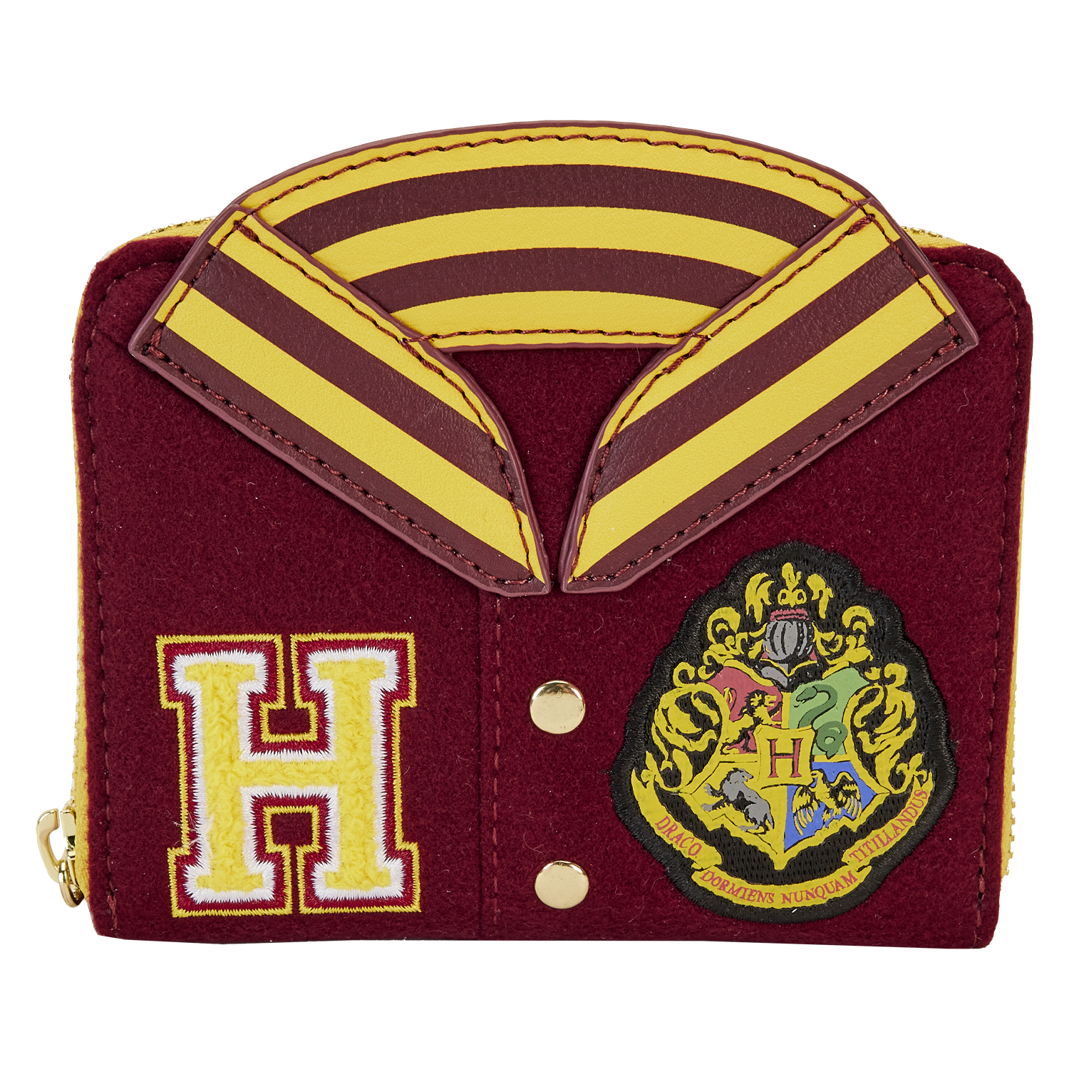 Harry Potter Hogwarts Crest Varsity Jacket Zip Around Wallet