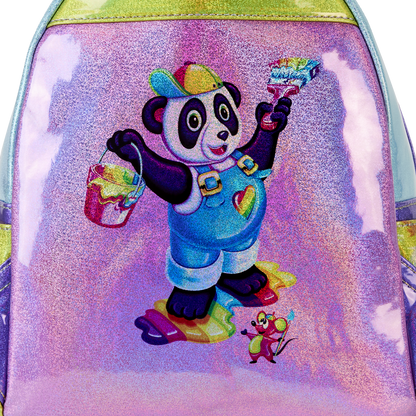 Lisa Frank Holographic Glitter Color Block Mini Backpack