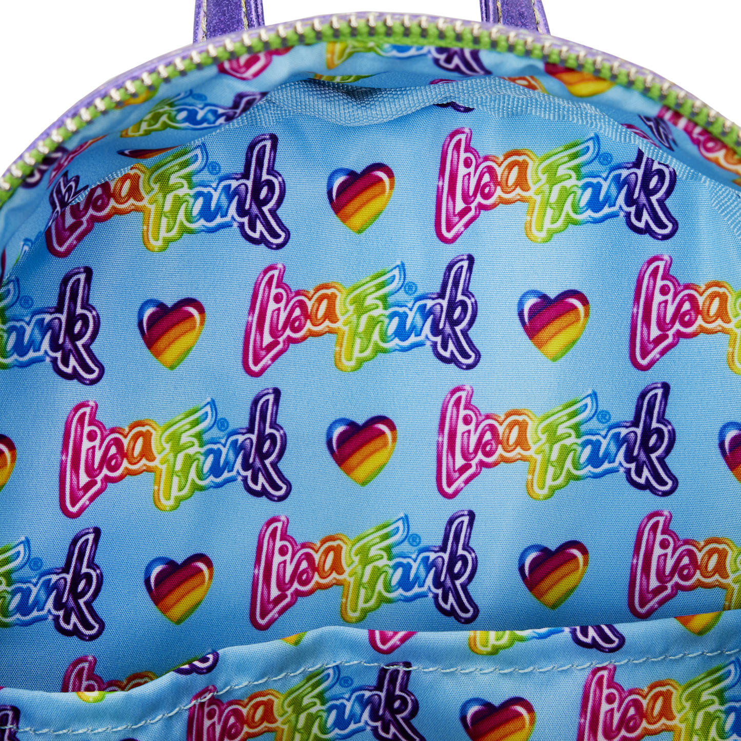 Lisa Frank Holographic Glitter Color Block Mini Backpack