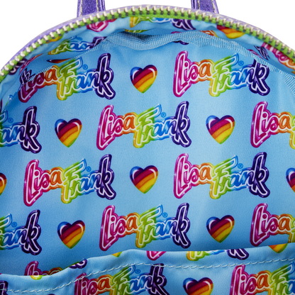 Lisa Frank Holographic Glitter Color Block Mini Backpack