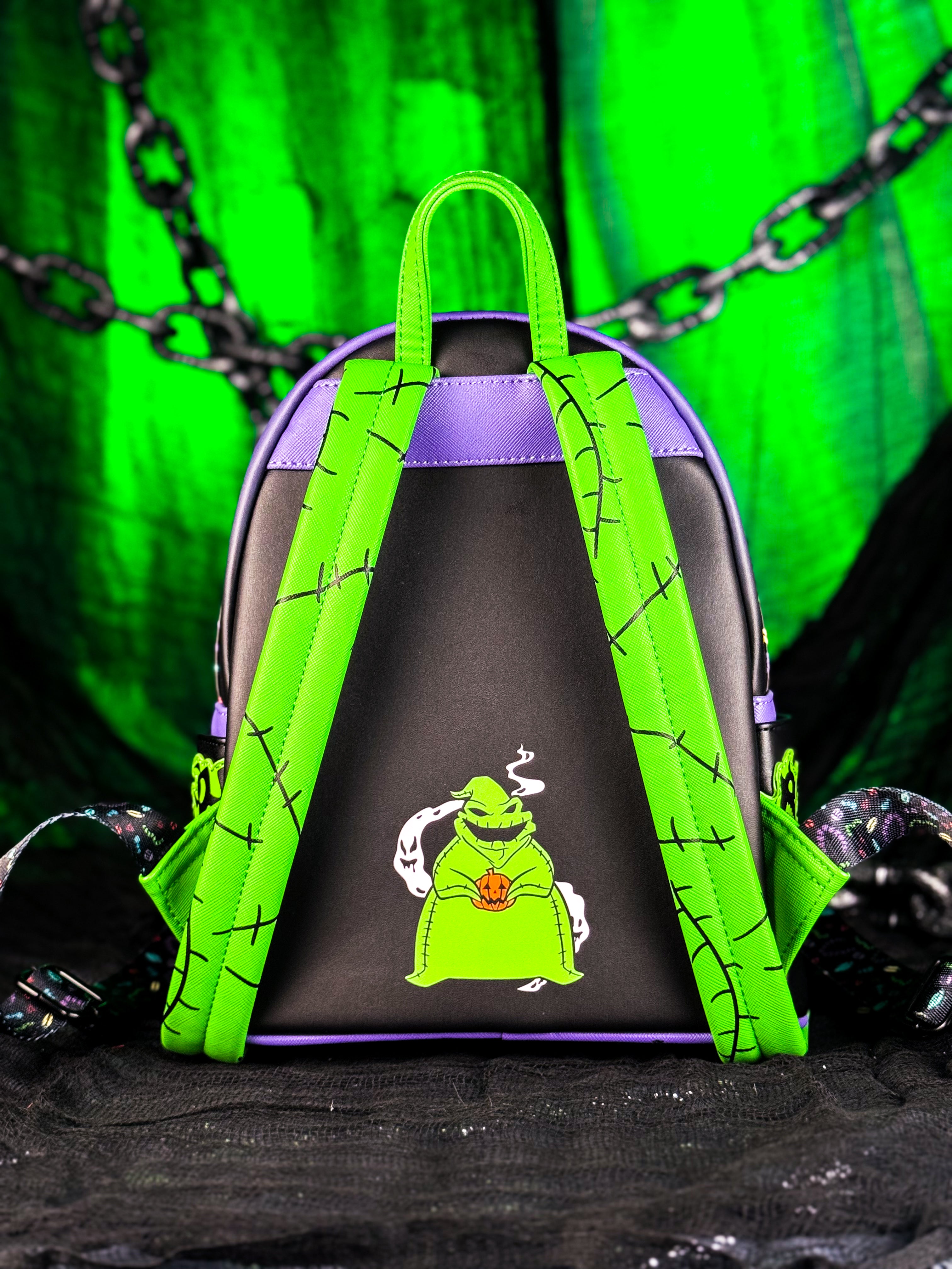 Oogie Boogie Lock Shock and Barrel Light up and Glow in the Dark Mini Backpack 12
