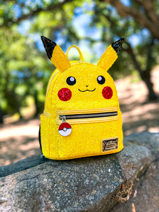 Loungefly X Pokemon PIKACHU AOP Mini Backpack in Blue/Yellow
