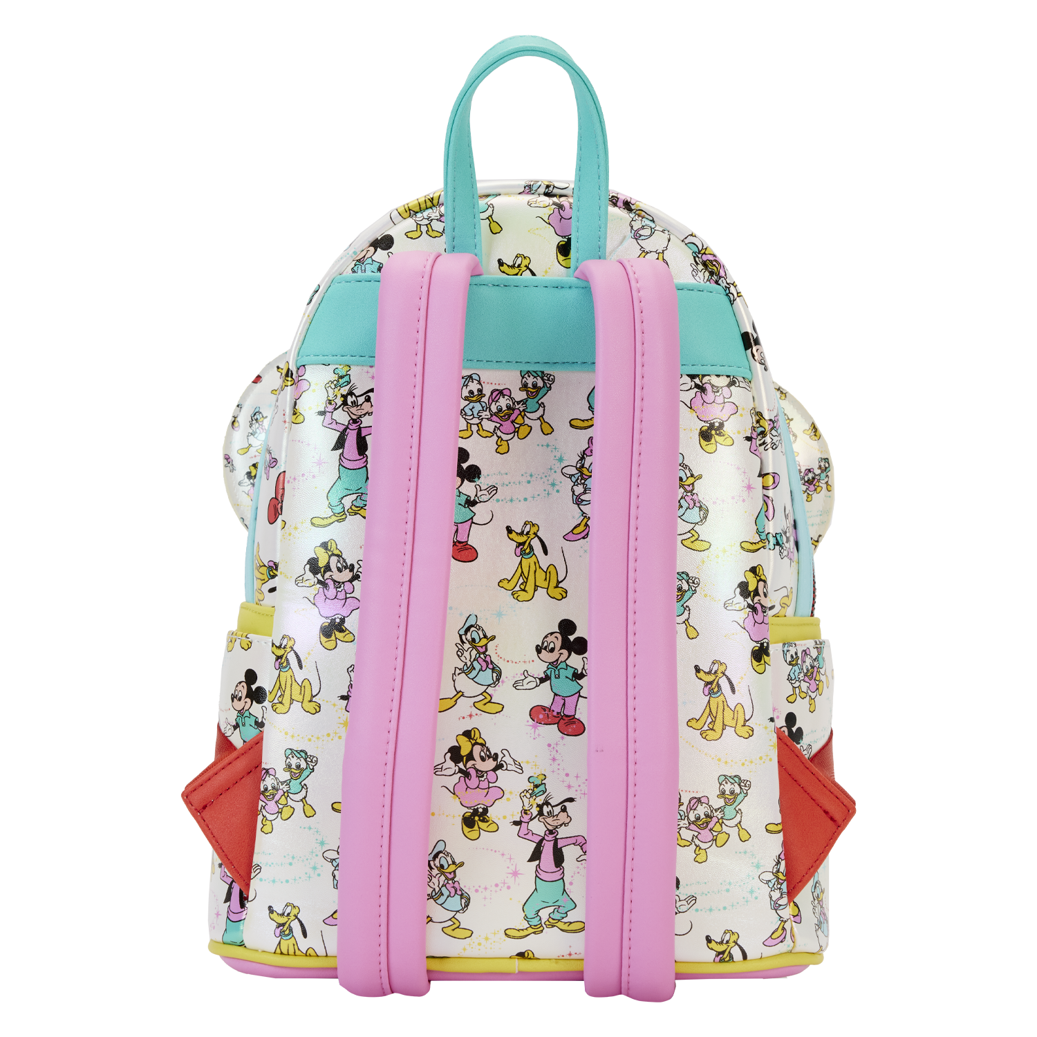 Disney100 Mickey & Friends Classic All-Over Print Iridescent Mini Backpack With Ear Headband Loungefly 7