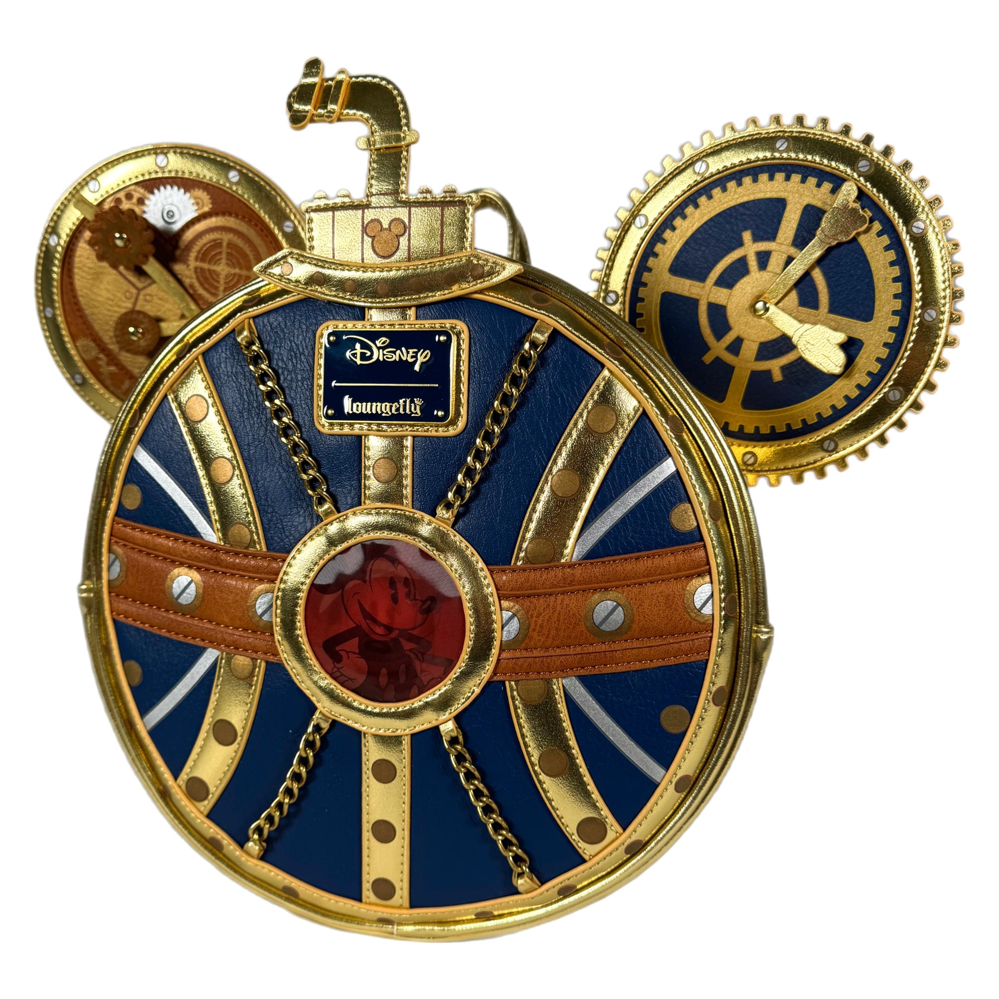Steampunk Mickey Navy and Gold Mini Backpack