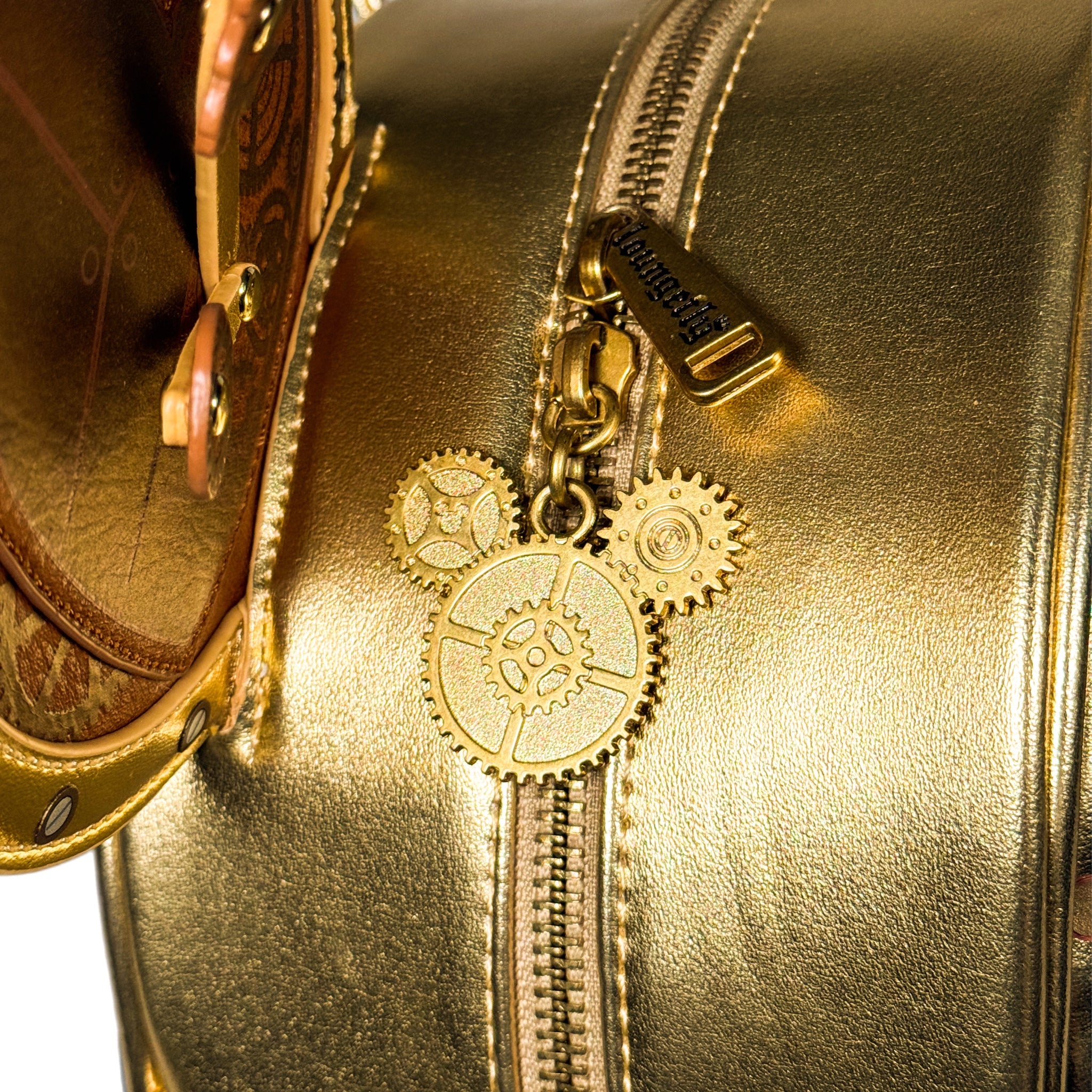 Steampunk Mickey Navy and Gold Mini Backpack 6