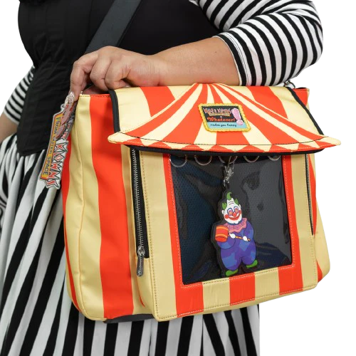 Killer Klowns From Outer Space Padded Pin Trading Tent Crossbody with Jumbo Charm