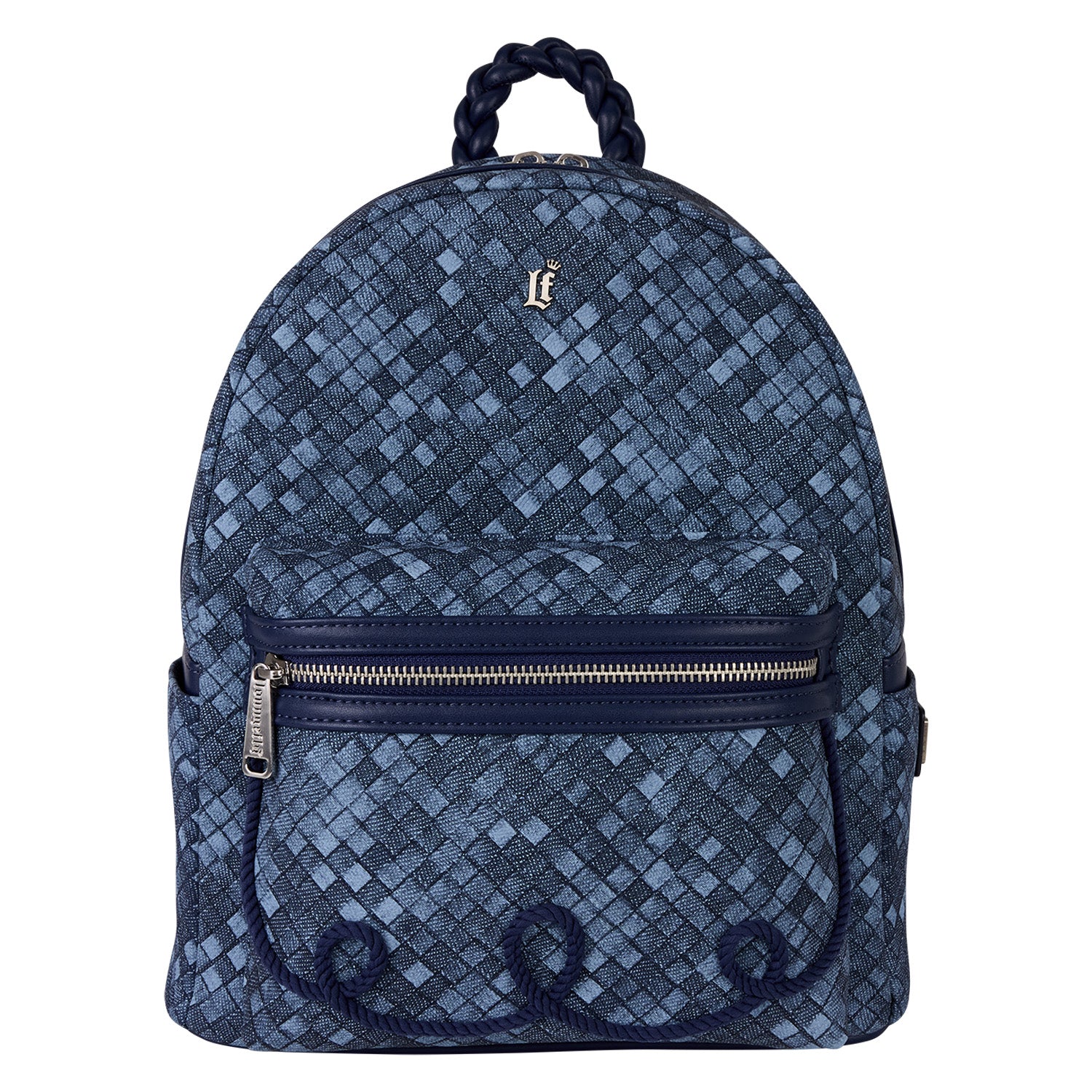 Faux Denim Mini Backpack