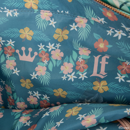 Tropical Lemon Floral Convertible Backpack & Tote Crossbody Bag