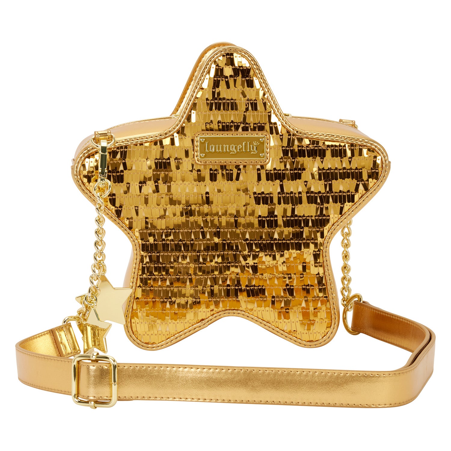Figural Gold Star Sequin Crossbody Bag 3