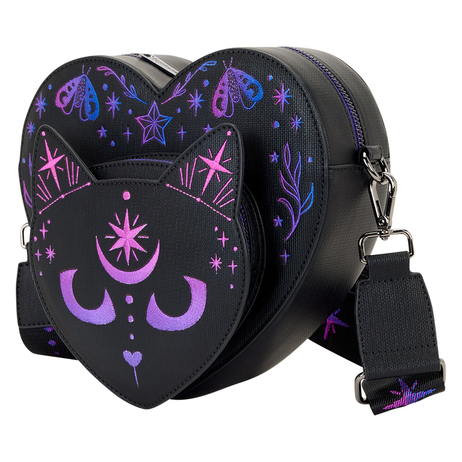 Neon Cat Figural Heart Crossbody Bag 2