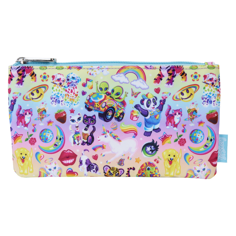 Lisa Frank Sticker All-Over Print Nylon Zipper Pouch