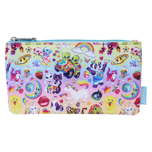 Lisa Frank Sticker All-Over Print Nylon Zipper Pouch