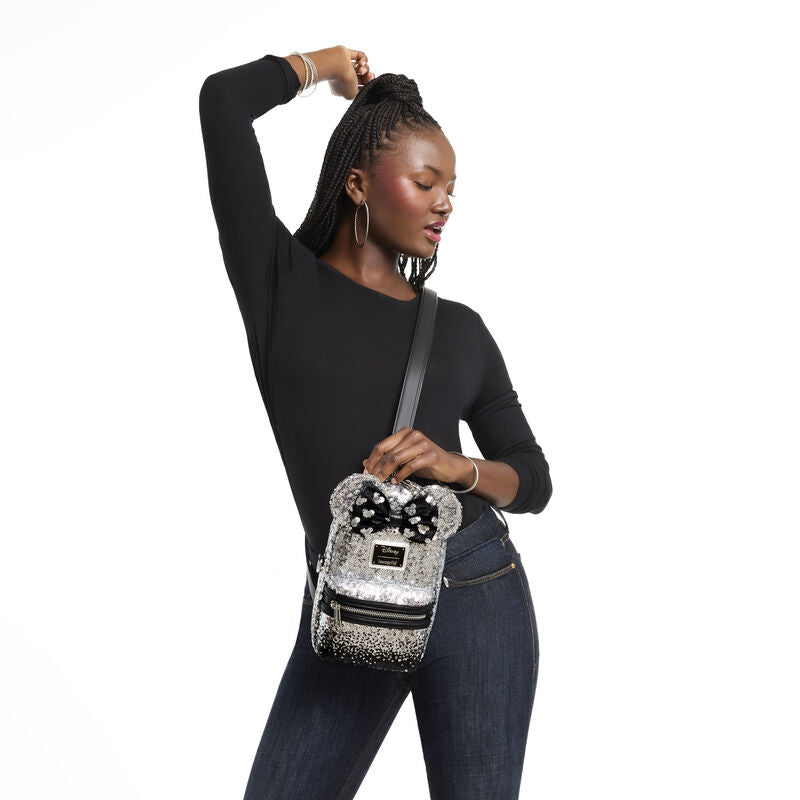 Minnie Mouse Ombre Sequin Sling Crossbody Bag 1