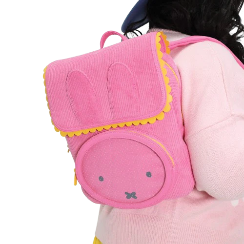Miffy Corduroy & Faux Leather Pin Trading Backpack