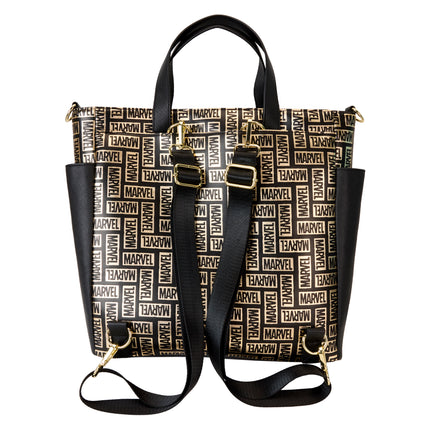 Marvel 85th Anniversary All-Over Print Logo Convertible Backpack & Tote Crossbody Bag