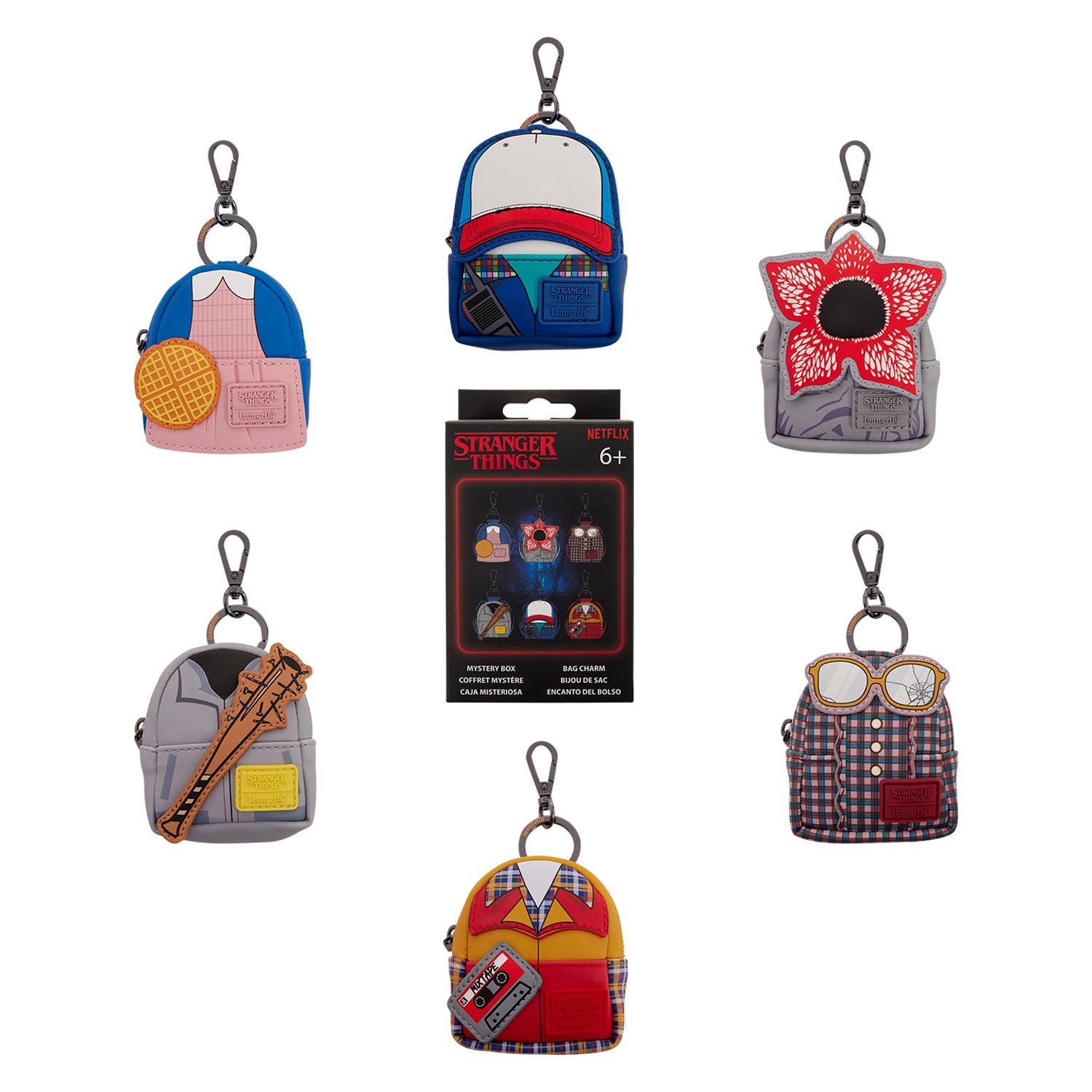 Netflix Stranger Things 10th Anniversary Mystery Mini Backpack Keychain Charms