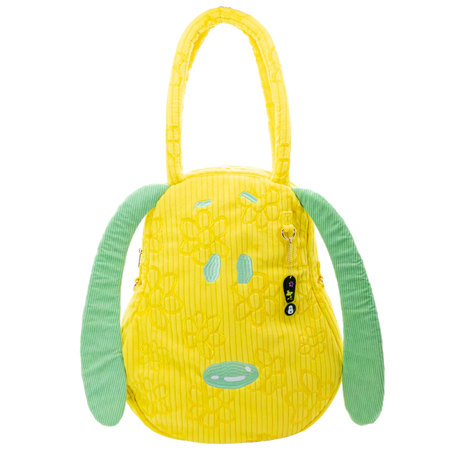 Peanuts Sherbet Spring Snoopy Head Oversized Corduroy Tote Bag