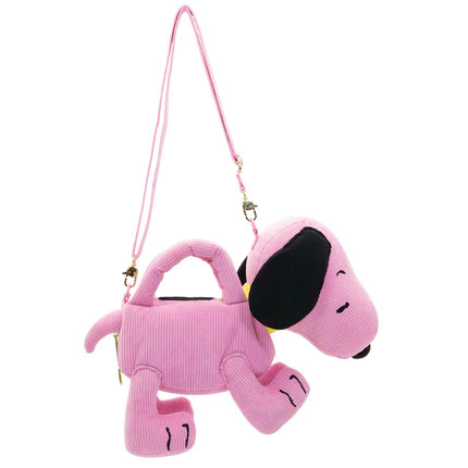 Peanuts Sherbet Spring Snoopy Figural Corduroy Crossbody Bag