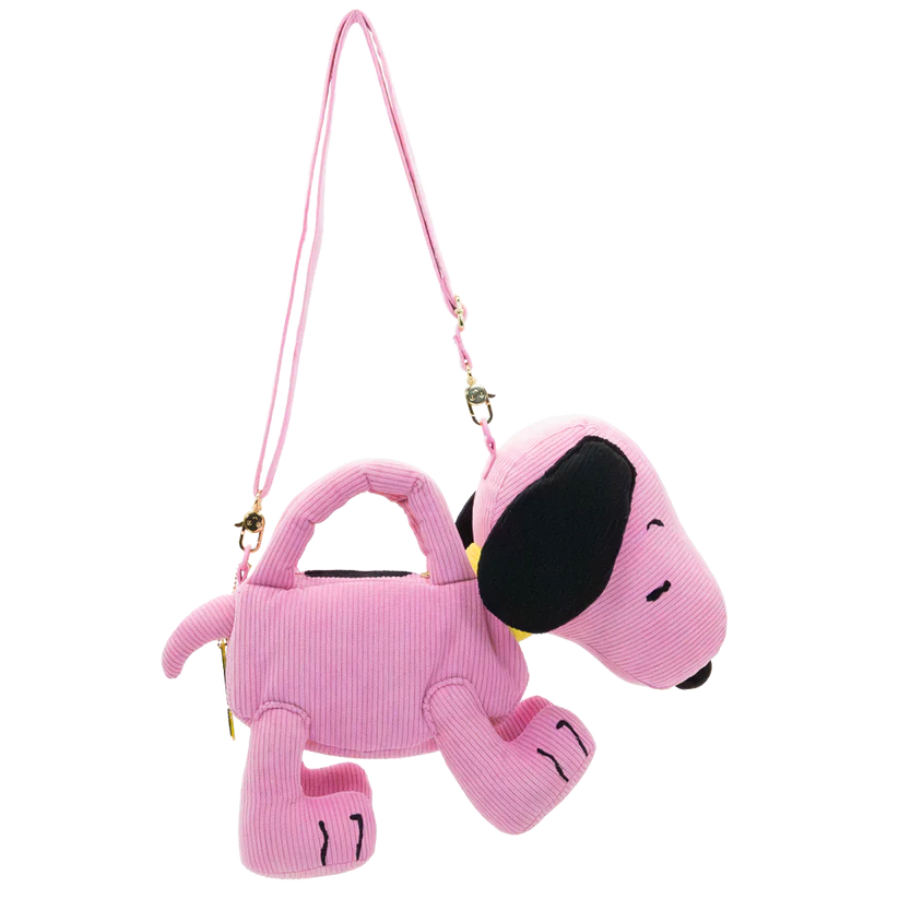 Peanuts Sherbet Spring Snoopy Figural Corduroy Crossbody Bag