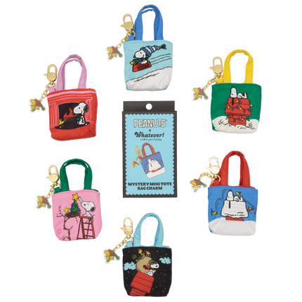 Peanuts Winter Scenes Mystery Box Mini Tote Bag Charms
