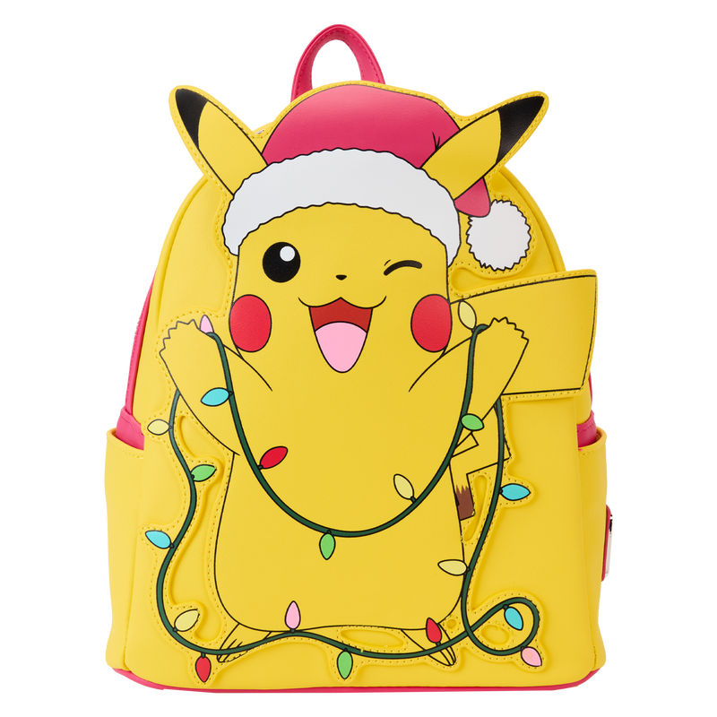 Pokémon Santa Pikachu Christmas Lights Light Up Mini Backpack