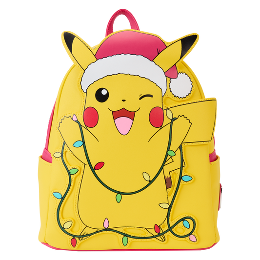 Pokémon Santa Pikachu Christmas Lights Light Up Mini Backpack