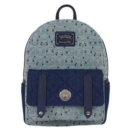 Pokémon Faux Denim All-Over Print Mini Backpack