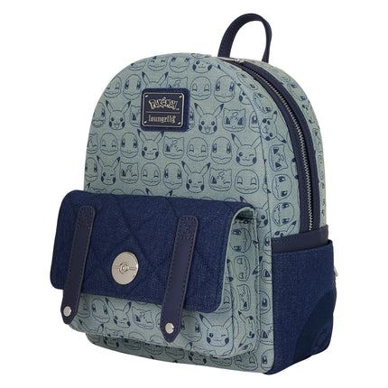 Pokémon Faux Denim All-Over Print Mini Backpack