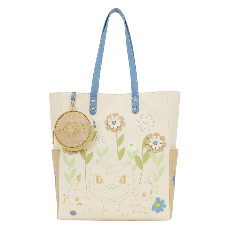 Pokémon Floral Tote Crossbody Bag with Coin Bag