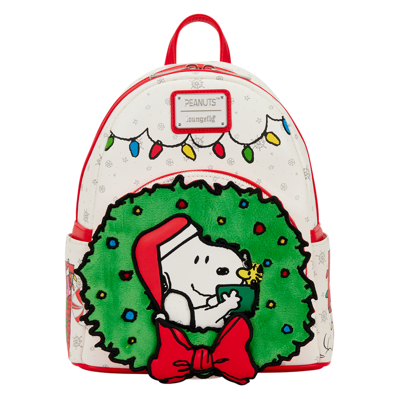 Loungefly Peanuts Snoopy & Woodstock Holiday Wreath Mini Backpack - Thumbnail 5