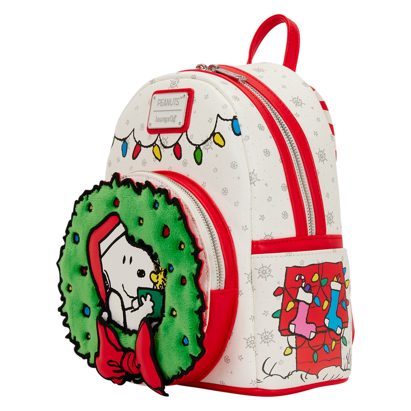 Peanuts Snoopy & Woodstock Holiday Plush Wreath Mini Backpack