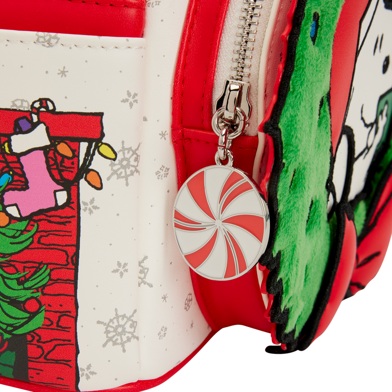 Peanuts Snoopy & Woodstock Holiday Plush Wreath Mini Backpack 4