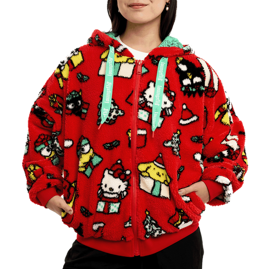 Sanrio Christmas Presents Zip Up Unisex Hoodie