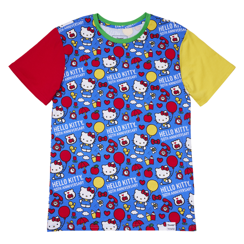 Sanrio Hello Kitty 50th Anniversary All-Over Print Unisex Tee