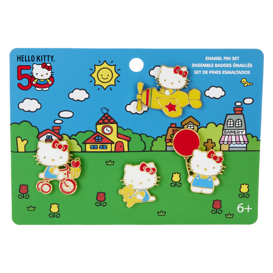 Sanrio Hello Kitty 50th Anniversary 4-Piece Pin Set