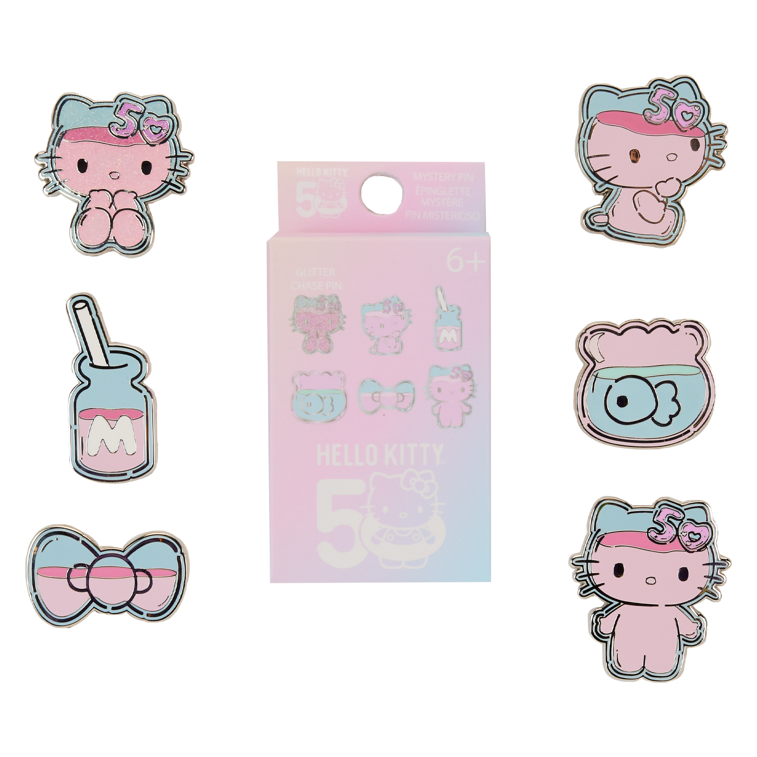 Hello Kitty 50th Anniversary Cute and Clear Mystery Pins