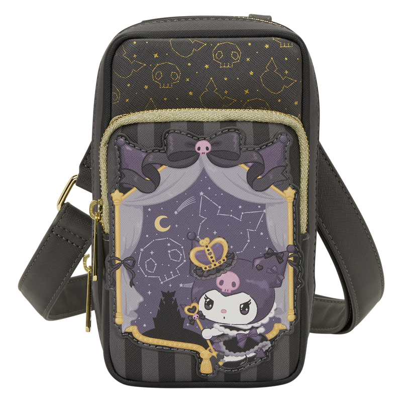 Sanrio Kuromi 20th Anniversary Cell Phone Crossbody Bag with Coin Bag NEW 1