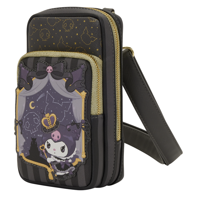 Sanrio Kuromi 20th Anniversary Cell Phone Crossbody Bag with Coin Bag NEW 2