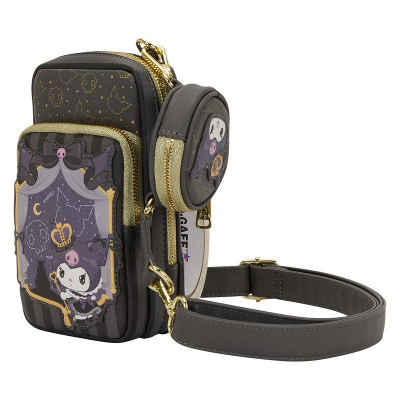 Sanrio Kuromi 20th Anniversary Cell Phone Crossbody Bag with Coin Bag NEW 4