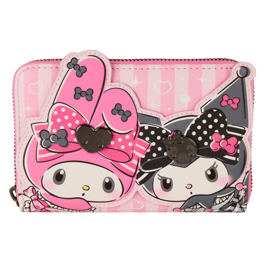 LF SANRIO MY MELODY AND KUROMI ZIP AROUND WALLET