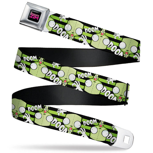 Invader Zim Title Logo Seatbelt Buckle Belt