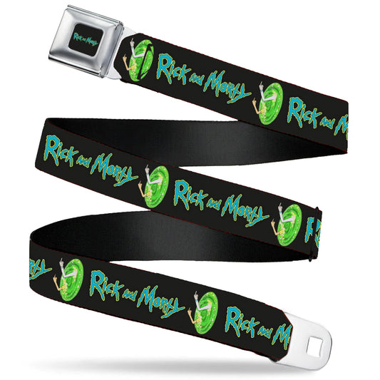 Rick & Morty Logo Seatbelt Buckle Belt