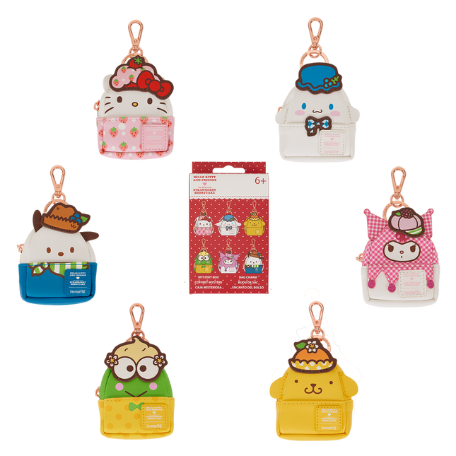 Sanrio Hello Kitty & Friends x Strawberry Shortcake Cosplay Mystery Mini Backpack Keychain Charm